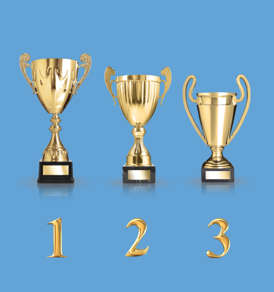 Generate Morningstar results June 2025 represented by 3 gold trophies