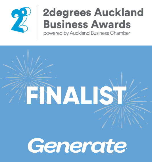 Generate 2degrees Auckland Business Awards finalist