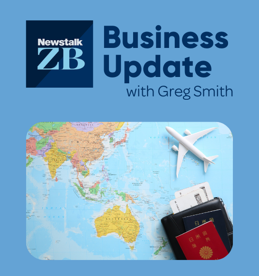 Map showing NZ and Australia with plane and passport to represent NZ migration numbers | Generate's Greg Smith on the Mike Hosking Breakfast 11.09.25