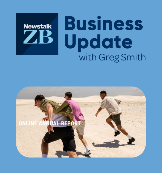 Hallensteins menswear photo of men in summer clothing on beach as discussed in Greg Smith ZB Business Update 29-09-25 | Generate