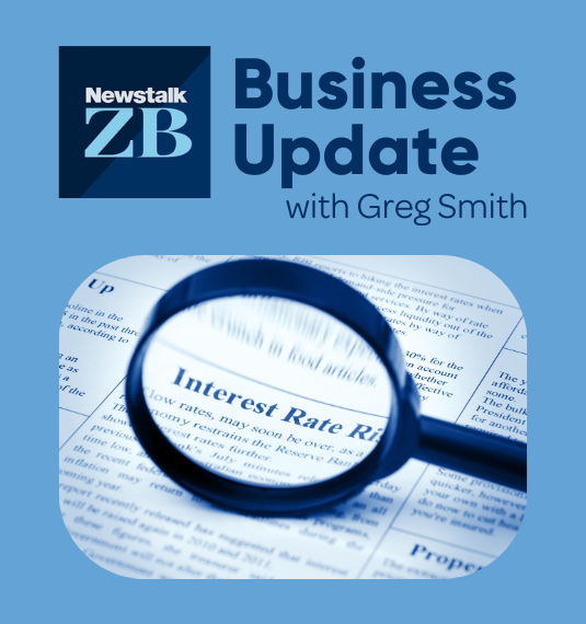 Magnifying glass over the words "interest rate" to reference the Reserve Bank of NZ's predicted rate cuts as discussed by Greg Smith on The Mike Hosking Breakfast | Generate