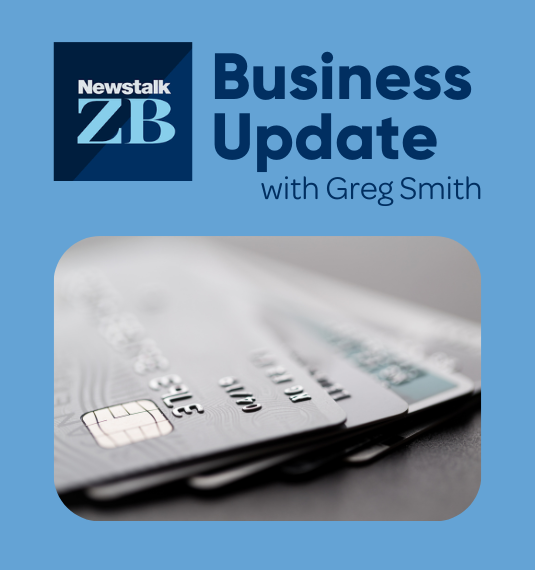 A photo of some credit cards in a pile underneath the heading ZB Business Update with Greg Smith | Generate