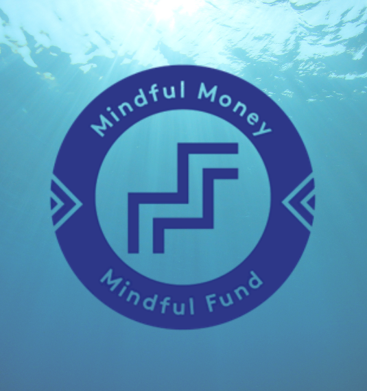 The Mindful Money Mindful Fund  logo against an ocean background to represent Generate's fund all being recognised as Mindful Funds | Generate