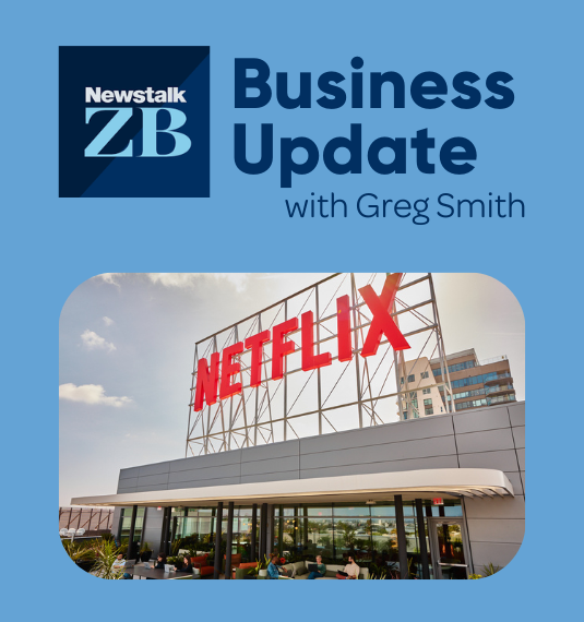 Photo of Netflix building with the text ZB Business Update to represent the Netflix bid for Warner Bros | Generate