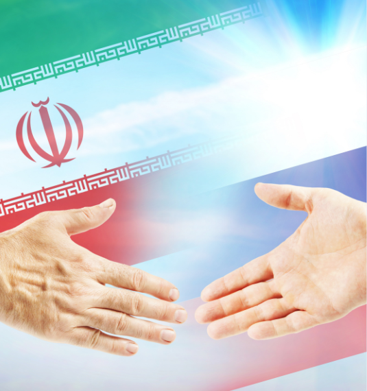 Two hands about to shake in front of an Iran flag to represent US war with Iran, pace deal, market effects, inflation and investor confidence | Generate