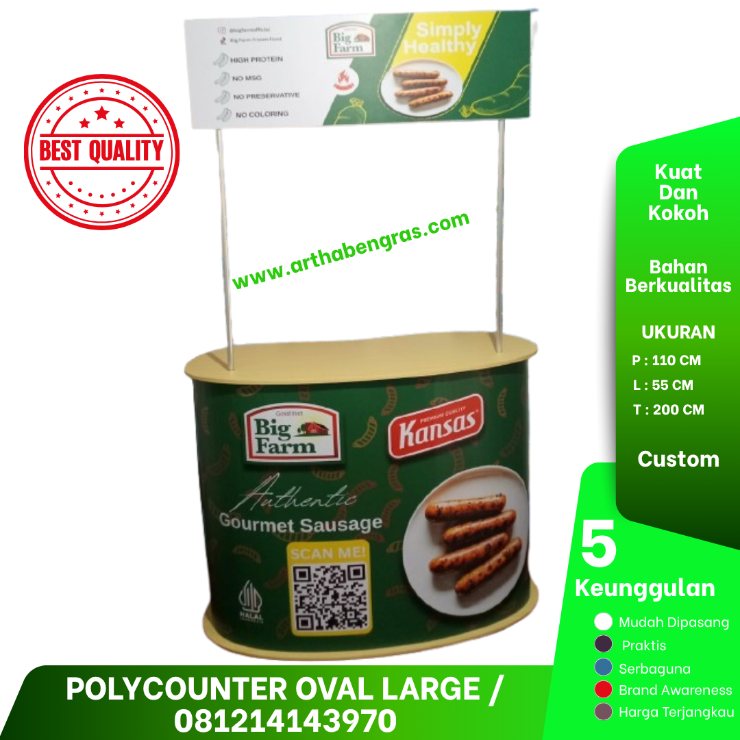 Polycounter Header Oval Large 