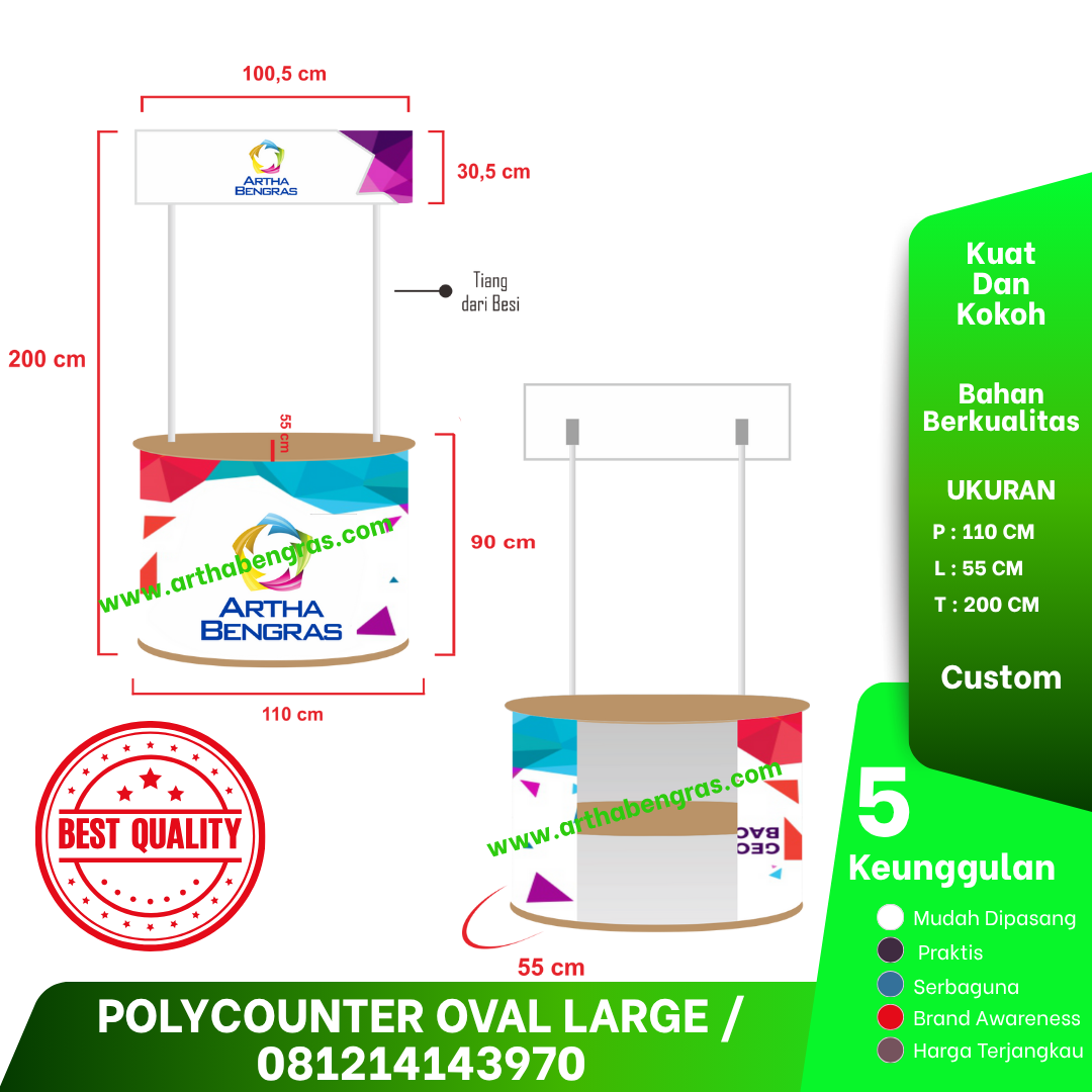 Polycounter Header Oval Large  4
