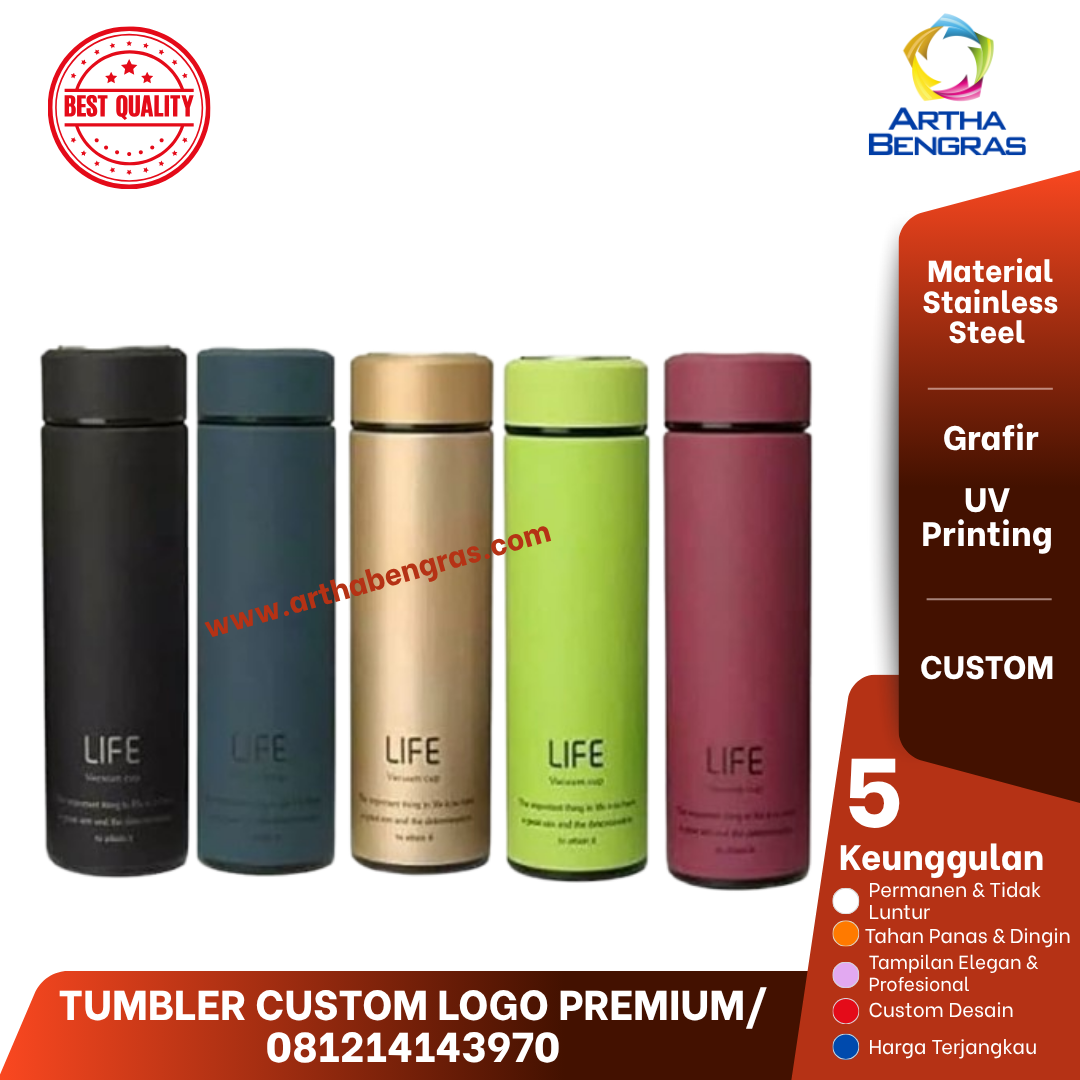 Tumbler Custom Logo Premium
